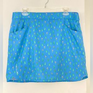 RLX Ralph Lauren Skort Ladies Cactus Blue Golf Tennis Size Large